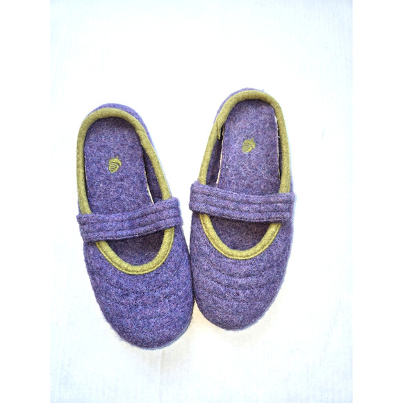 Acorn Women's Mary Merino Wool Non-Slip Slipper Plum Ice Size 8 - Picture 2 of 8